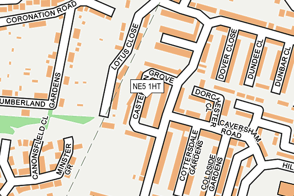 NE5 1HT map - OS OpenMap – Local (Ordnance Survey)