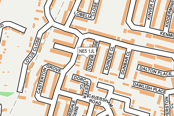 NE5 1JL map - OS OpenMap – Local (Ordnance Survey)
