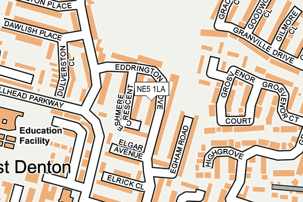 NE5 1LA map - OS OpenMap – Local (Ordnance Survey)