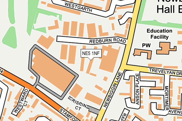NE5 1NF map - OS OpenMap – Local (Ordnance Survey)