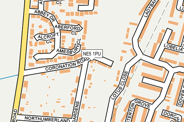 NE5 1PU map - OS OpenMap – Local (Ordnance Survey)