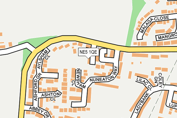 NE5 1QE map - OS OpenMap – Local (Ordnance Survey)