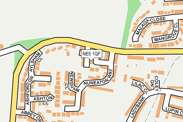 NE5 1QF map - OS OpenMap – Local (Ordnance Survey)