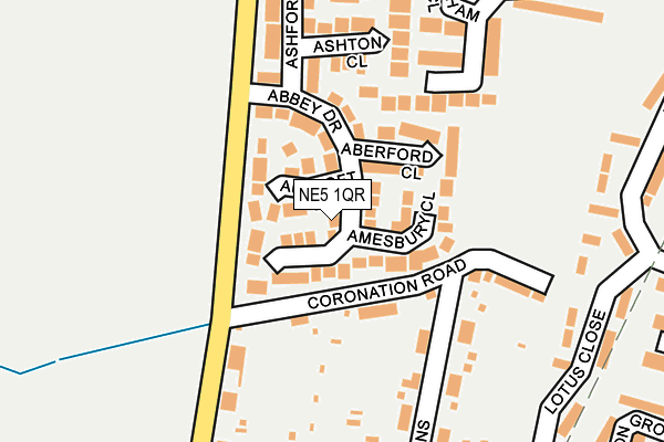 NE5 1QR map - OS OpenMap – Local (Ordnance Survey)