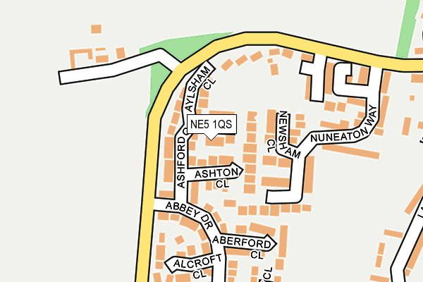 NE5 1QS map - OS OpenMap – Local (Ordnance Survey)