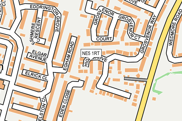 NE5 1RT map - OS OpenMap – Local (Ordnance Survey)