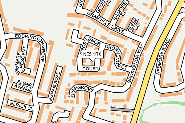 NE5 1RX map - OS OpenMap – Local (Ordnance Survey)