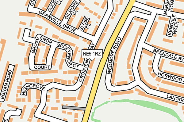 NE5 1RZ map - OS OpenMap – Local (Ordnance Survey)