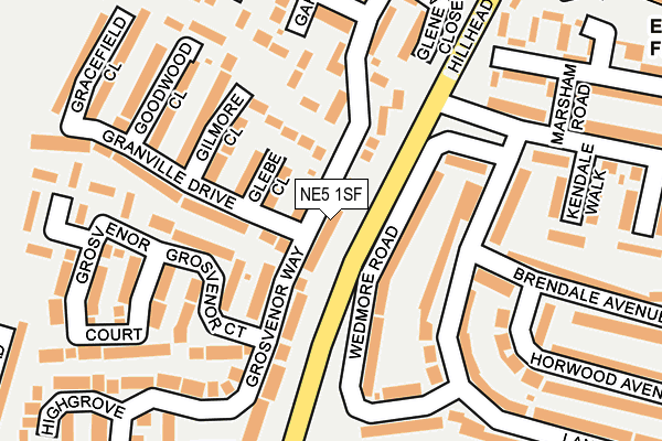 NE5 1SF map - OS OpenMap – Local (Ordnance Survey)