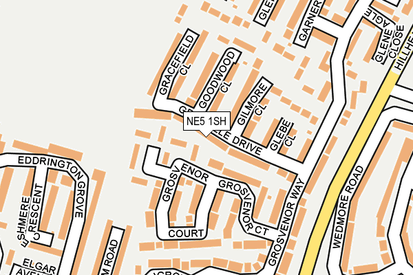NE5 1SH map - OS OpenMap – Local (Ordnance Survey)