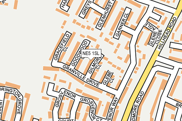 NE5 1SL map - OS OpenMap – Local (Ordnance Survey)