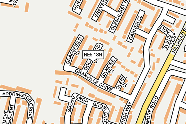 NE5 1SN map - OS OpenMap – Local (Ordnance Survey)