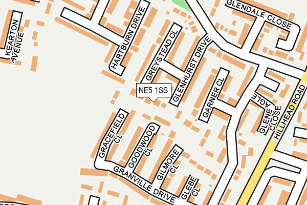 NE5 1SS map - OS OpenMap – Local (Ordnance Survey)