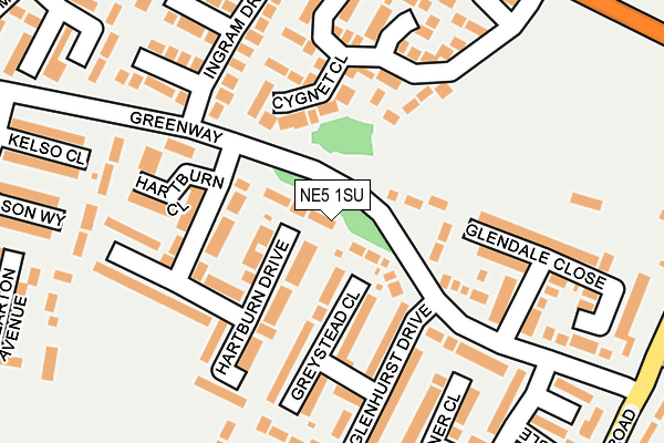 NE5 1SU map - OS OpenMap – Local (Ordnance Survey)