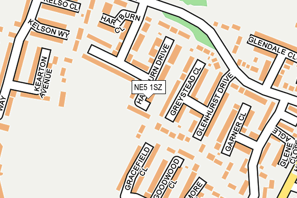 NE5 1SZ map - OS OpenMap – Local (Ordnance Survey)