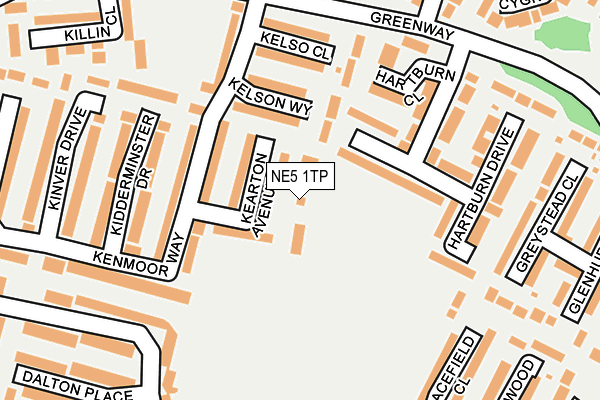 NE5 1TP map - OS OpenMap – Local (Ordnance Survey)