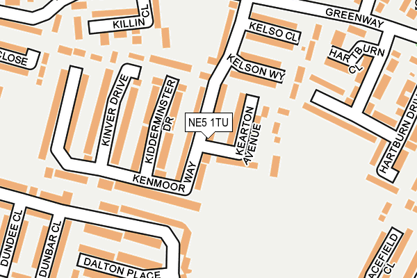NE5 1TU map - OS OpenMap – Local (Ordnance Survey)