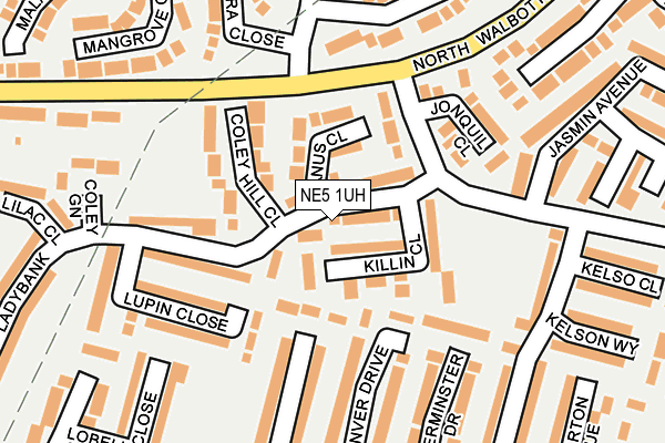 NE5 1UH map - OS OpenMap – Local (Ordnance Survey)