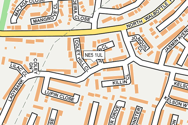 NE5 1UL map - OS OpenMap – Local (Ordnance Survey)
