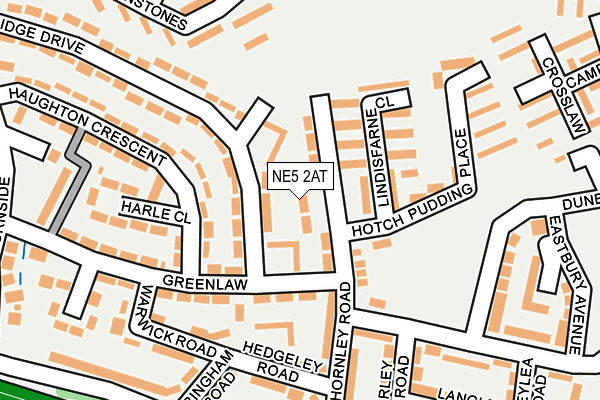 NE5 2AT map - OS OpenMap – Local (Ordnance Survey)