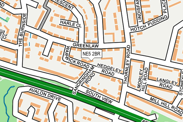 NE5 2BR map - OS OpenMap – Local (Ordnance Survey)