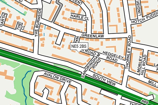 NE5 2BS map - OS OpenMap – Local (Ordnance Survey)