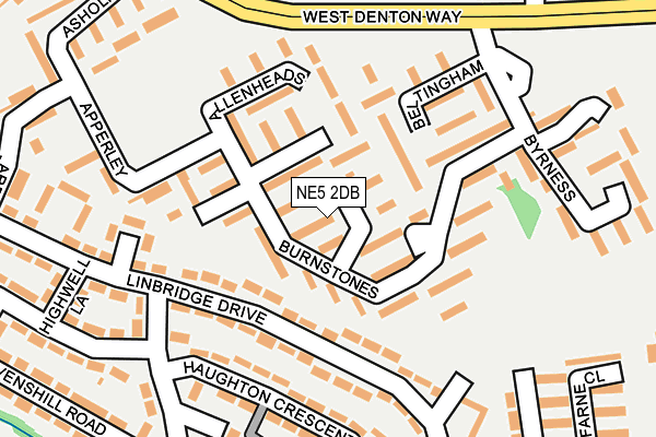 NE5 2DB map - OS OpenMap – Local (Ordnance Survey)