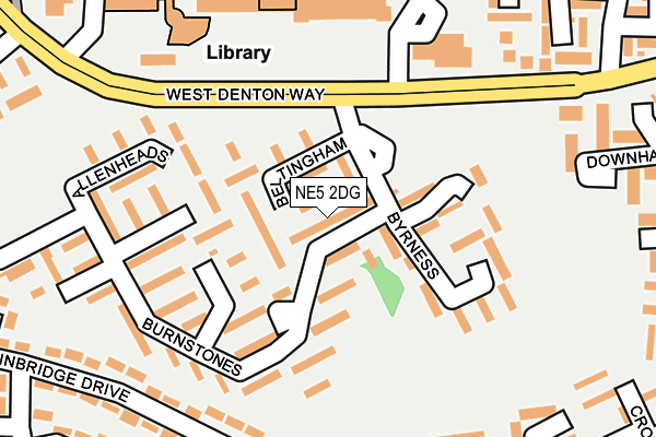 NE5 2DG map - OS OpenMap – Local (Ordnance Survey)