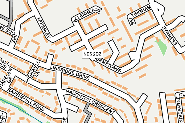 NE5 2DZ map - OS OpenMap – Local (Ordnance Survey)