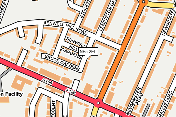 NE5 2EL map - OS OpenMap – Local (Ordnance Survey)
