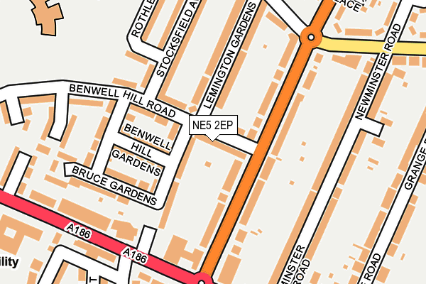 NE5 2EP map - OS OpenMap – Local (Ordnance Survey)