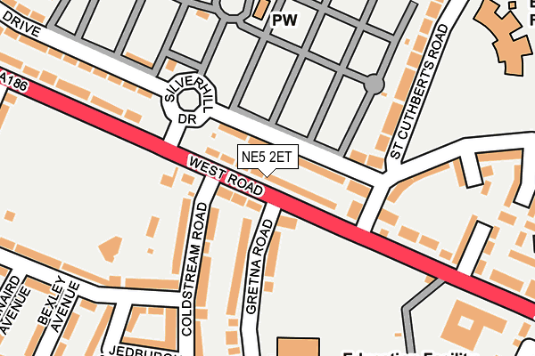 NE5 2ET map - OS OpenMap – Local (Ordnance Survey)