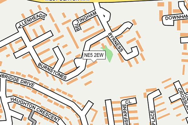 NE5 2EW map - OS OpenMap – Local (Ordnance Survey)