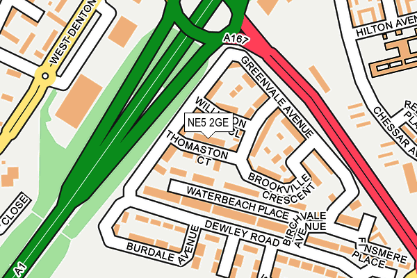 NE5 2GE map - OS OpenMap – Local (Ordnance Survey)