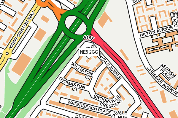 NE5 2GG map - OS OpenMap – Local (Ordnance Survey)