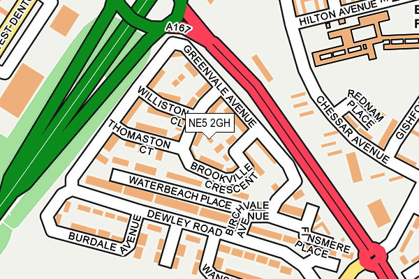 NE5 2GH map - OS OpenMap – Local (Ordnance Survey)