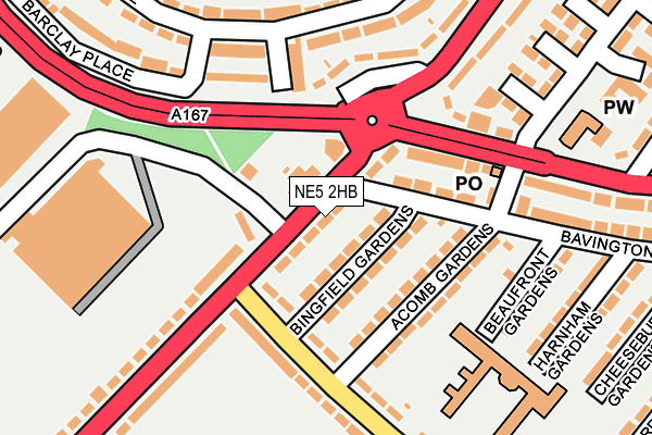 NE5 2HB map - OS OpenMap – Local (Ordnance Survey)