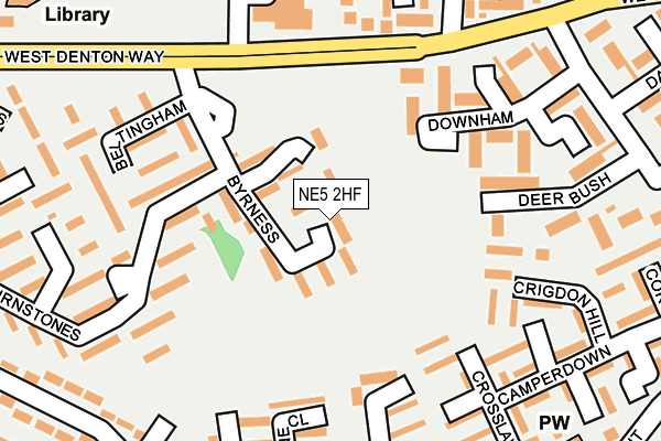 NE5 2HF map - OS OpenMap – Local (Ordnance Survey)