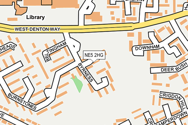 NE5 2HG map - OS OpenMap – Local (Ordnance Survey)
