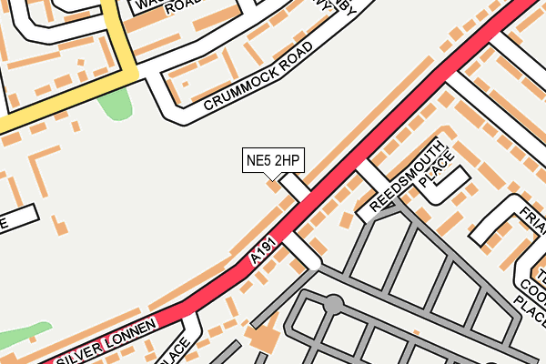 NE5 2HP map - OS OpenMap – Local (Ordnance Survey)