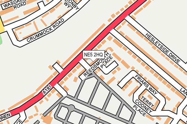 NE5 2HQ map - OS OpenMap – Local (Ordnance Survey)