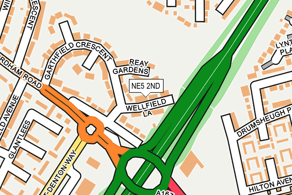 NE5 2ND map - OS OpenMap – Local (Ordnance Survey)