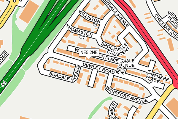 NE5 2NE map - OS OpenMap – Local (Ordnance Survey)
