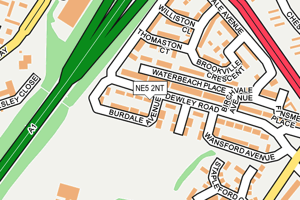 NE5 2NT map - OS OpenMap – Local (Ordnance Survey)