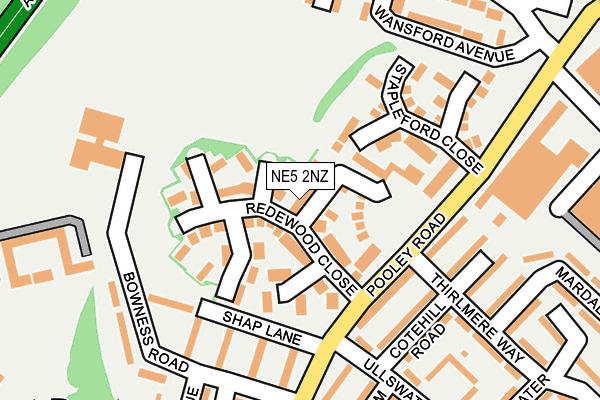 NE5 2NZ map - OS OpenMap – Local (Ordnance Survey)