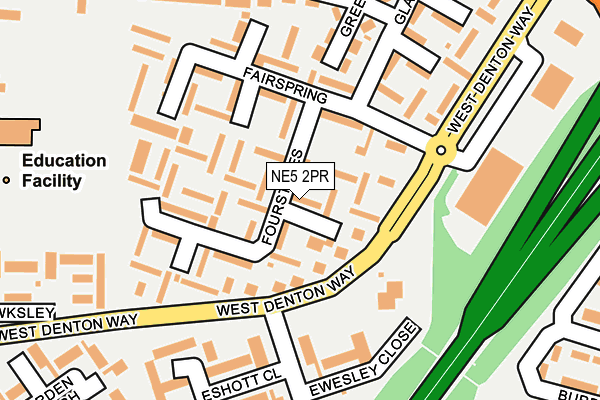 NE5 2PR map - OS OpenMap – Local (Ordnance Survey)