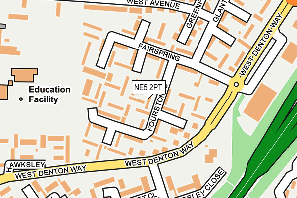 NE5 2PT map - OS OpenMap – Local (Ordnance Survey)