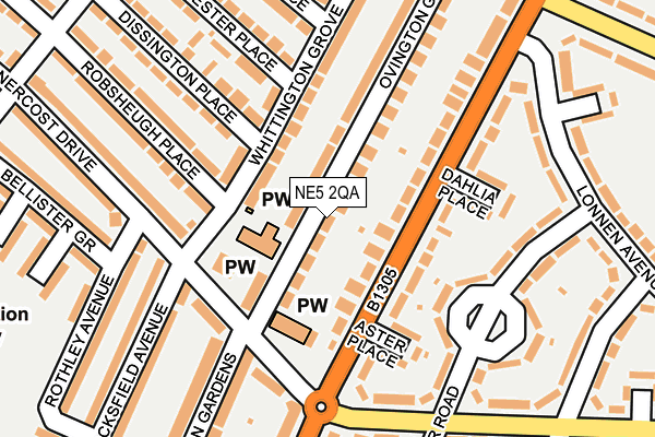 NE5 2QA map - OS OpenMap – Local (Ordnance Survey)