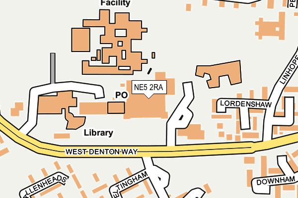 NE5 2RA map - OS OpenMap – Local (Ordnance Survey)