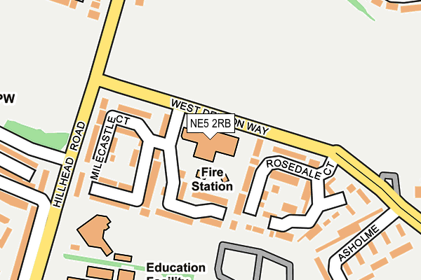 NE5 2RB map - OS OpenMap – Local (Ordnance Survey)
